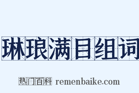 琳琅满目组词是什么意思的图片